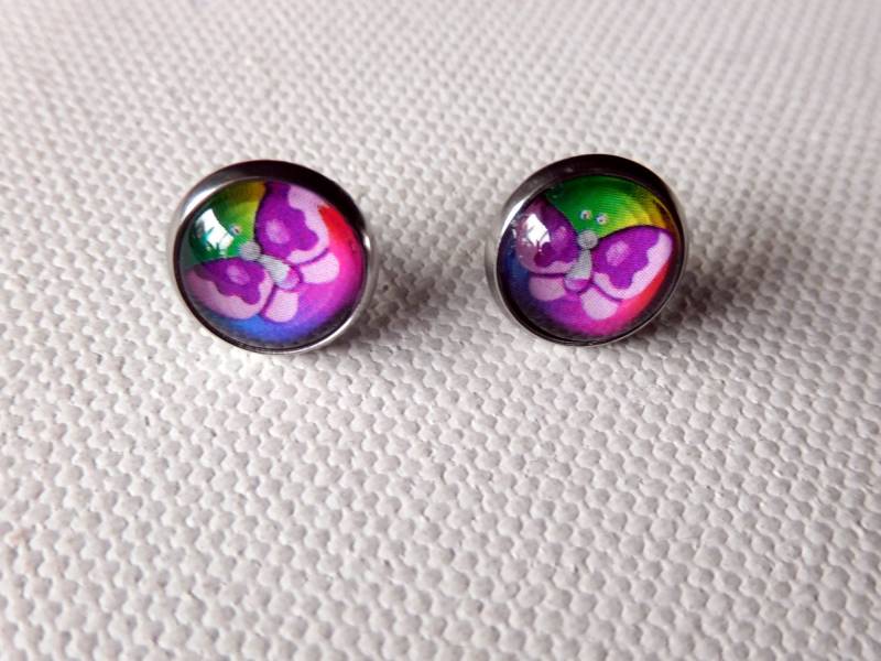 Bunte Schmetterling Ohrstecker 10 Mm Aus 304 Edelstahl Bunte Schmetterling Ohrstecker 10 Mm Aus 304 Edelstahl von KielerArt