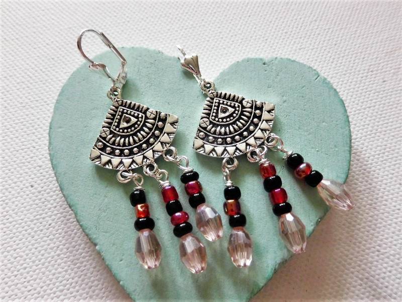 Ohrringe Chandelier, Boho, Mit Perlen Im Ethno Look, Hippie, Ethno Ohrringe Chandelier, Boho, Mit Perlen Im Ethno Look, Hippie, Ethno von KielerArt