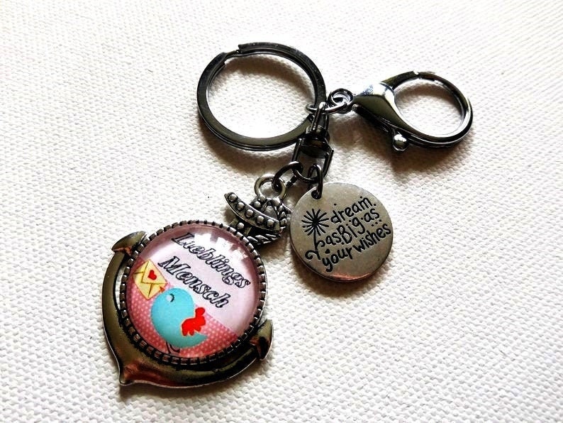 Schlüsselanhänger Lieblingsmensch, Schlüsselring, Mit Anker Schlüsselanhänger Lieblingsmensch, Schlüsselring, Mit Anker von KielerArt