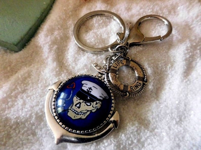 Schlüsselanhänger Mit Anker, Rettungsring Anhänger, Kapitän Skull, Maritimer Schlüsselanhänger, Seemann Schlüsselanhänger Mit Anker, Rettungsring Anhänger, Kapitän Skull, Maritimer Schlüsselanhänger, Seemann von KielerArt