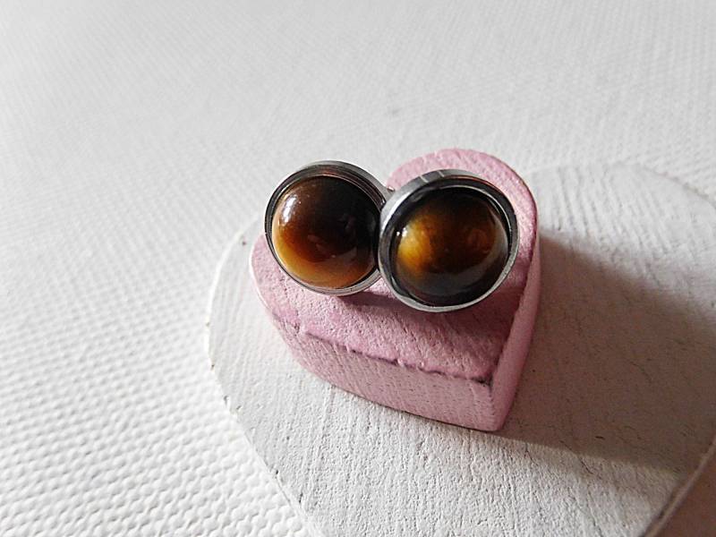Tigerauge Ohrstecker 8 Mm, 304 Edelstahl Ohrstecker, Braune Halbedelstein Zeitloser Ohrschmuck Tigerauge Ohrstecker 8 Mm, 304 Edelstahl Ohrstecker, Braune Halbedelstein Zeitloser Ohrschmuck von KielerArt