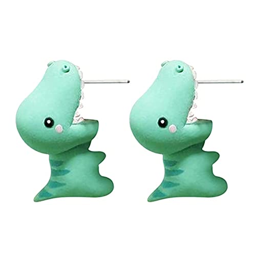 1 Paar Nette Tier Beißen Ohr Ohrring Mode Dinosaurier Hund Ohr Stud Kreative Schmuck für Frauen Mädchen SüßE Ohrringe Ohrringe Dinosaurier (GREEN, One Size) von Kielsjajd