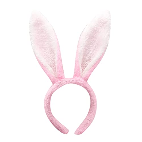 1 Stück Hasenohren Haarreif, Ostern Plüsch Hasenohren Stirnband Kaninchenohren Häschenohren Für Damen Herren Kinder Erwachsene Party Cosplay Kostüm Haarreifen Stirnband Haarschmuck (A, One Size) von Kielsjajd