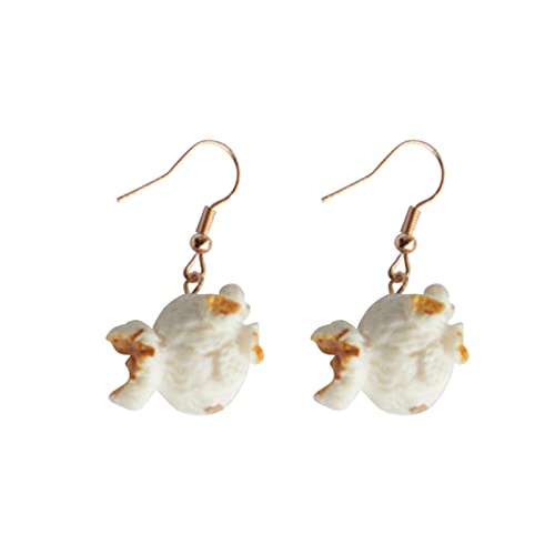 1 pair Popcorn Ohrringe Popcorn Kostüm Damen Lustige Ohrringe Fun Food Popcorn Ohrringe Mode Kreative Simulation Ohrringe Popcorn Ohrringe Lustige Nette Ohrringe für Frauen Mädchen (White, One Size) von Kielsjajd