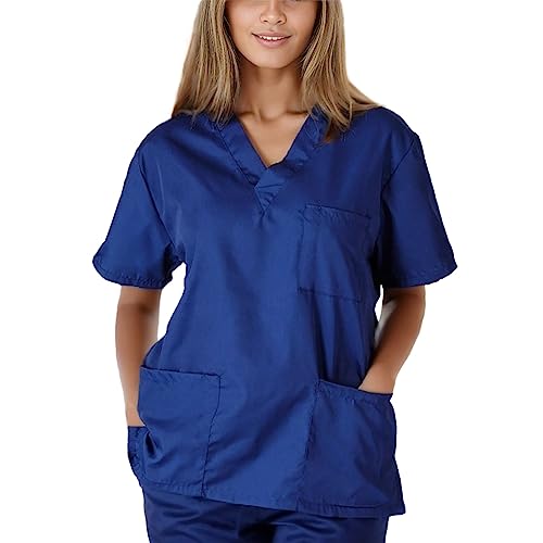 Altenpflege Kleidung, Kasack Große Größen Pflege Bluse Arbeitskleidung Altenpflege Berufsbekleidung Einfarbig Tunika Shirt Kleidung Berufskleidung Kassak von Kielsjajd