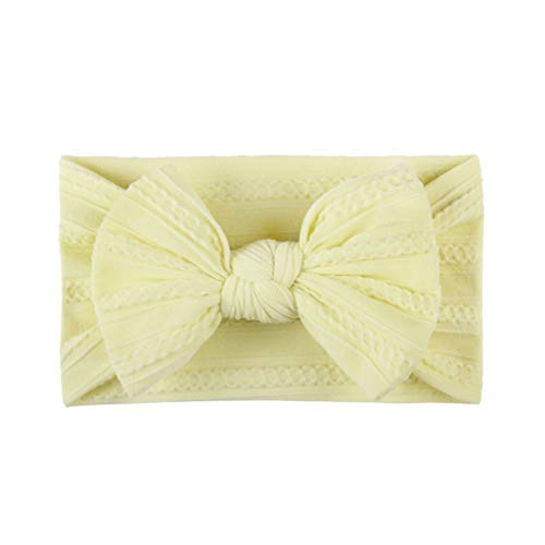 Baby Turban Stirnband, Baby Mädchen Nylon Stirnbänder Neugeborene Kleinkinder Haarbänder Bögen Kinder Haarschmuck elastische Haarbänder für Kleinkinder, Neugeborene (B, One Size) von Kielsjajd