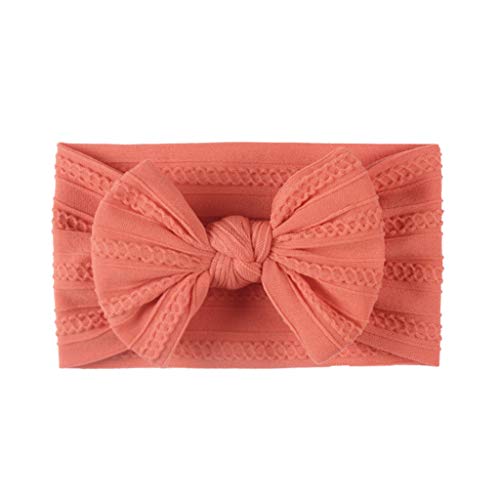 Baby Turban Stirnband, Baby Mädchen Nylon Stirnbänder Neugeborene Kleinkinder Haarbänder Bögen Kinder Haarschmuck elastische Haarbänder für Kleinkinder, Neugeborene (I, One Size) von Kielsjajd