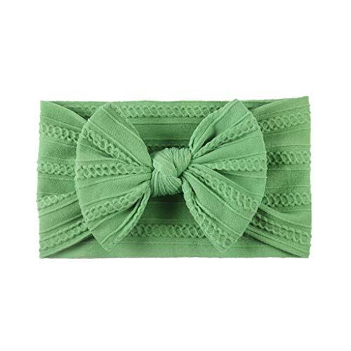 Baby Turban Stirnband, Baby Mädchen Nylon Stirnbänder Neugeborene Kleinkinder Haarbänder Bögen Kinder Haarschmuck elastische Haarbänder für Kleinkinder, Neugeborene (M, One Size) von Kielsjajd