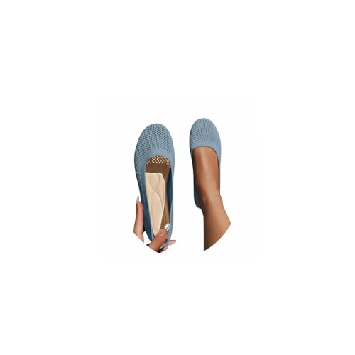 Ballerinas Damen Bequem Flache Schuhe Elegant für Damen Rutschfest Flache Stricken Sommerschuhe Orthopädische Sommer Passform Weich und Bequem Dirndl Schuhe Leichte Elegant Ballerinas Schlupfschuhe von Kielsjajd