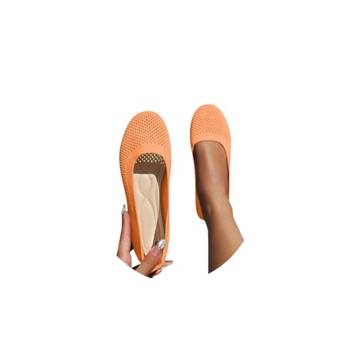 Ballerinas Damen Bequem Flache Schuhe Elegant für Damen Rutschfest Flache Stricken Sommerschuhe Orthopädische Sommer Passform Weich und Bequem Dirndl Schuhe Leichte Elegant Ballerinas Schlupfschuhe von Kielsjajd