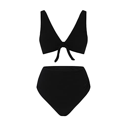 Damen Bikini Set, Umstands-Bikini Set V-Ausschnitt Schwangerschaft Badeanzug Hohe Taille Zweiteilige Bademode Für Schwangere, hohe Taille, String, Blumenmuster, zweiteilig, Schwangerschafts-Bademode von Kielsjajd