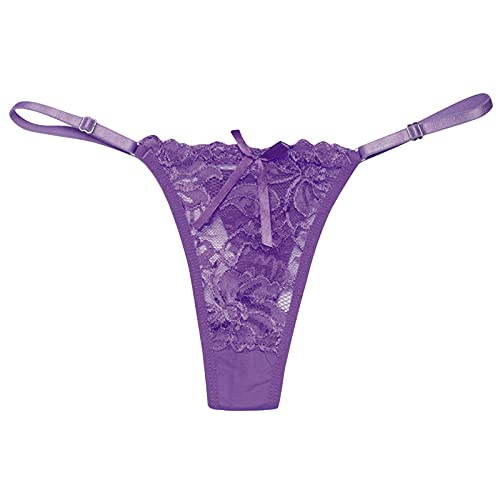 Damen Sexy Dessous Tanga G-String Mini Strings Riemchen Tanga Stringtangas Reizwäsche Höschen High-Waist T-String Erotik Unterwäsche Höschen Pants Damen Spitze G String Tanga Thong Unterhose von Kielsjajd