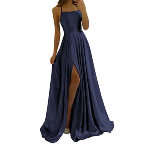 Elegante Kleider Damen - Kleider Damen Abschlusskleid Off Shoulder Elegant Hochzeit Vintage A-Linie Partykleid Lang Abendkleider Schlitz Cocktailkleid Festkleider Brautkleid Abiball Geburtstag Kleid von Kielsjajd