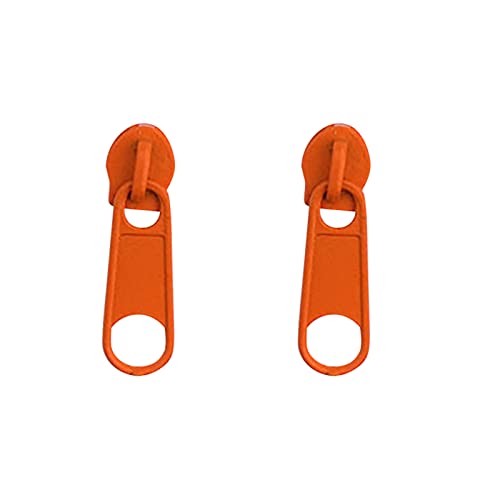 Grüne Ohrringe Sommer Farbe Reißverschluss Schnalle Ohrstecker Persönlichkeit Weiche Mädchen Ohrclip Edelstahl Reißverschluss Ohrstecker Ohrringe Ginkoblatt Silber (Orange, One Size) von Kielsjajd
