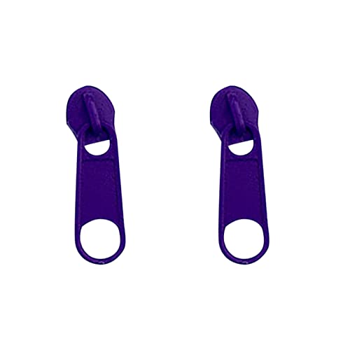 Grüne Ohrringe Sommer Farbe Reißverschluss Schnalle Ohrstecker Persönlichkeit Weiche Mädchen Ohrclip Edelstahl Reißverschluss Ohrstecker Ohrringe Ginkoblatt Silber (Purple, One Size) von Kielsjajd