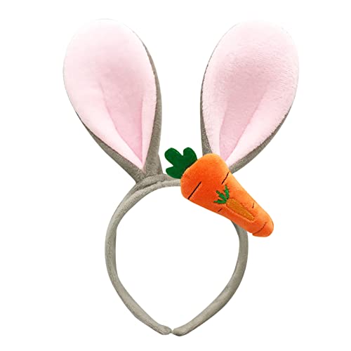 Haarreif Ostern Hasenohren Haarreif Kinder Erwachsene, Hasen Ohren Haarbänder Osterhasen Ohren Stirnband Ostereier Osterküken für Hasen Kostüm Halloween Karneval Kostüm Ostern Deko (G, One Size) von Kielsjajd