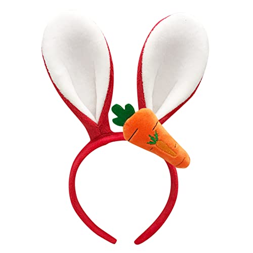 Haarreif Ostern Hasenohren Haarreif Kinder Erwachsene, Hasen Ohren Haarbänder Osterhasen Ohren Stirnband Ostereier Osterküken für Hasen Kostüm Halloween Karneval Kostüm Ostern Deko (K, One Size) von Kielsjajd