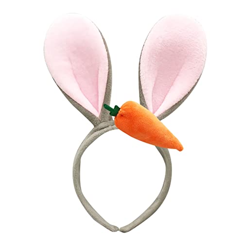 Haarreif Ostern Hasenohren Haarreif Kinder Erwachsene, Hasen Ohren Haarbänder Osterhasen Ohren Stirnband Ostereier Osterküken für Hasen Kostüm Halloween Karneval Kostüm Ostern Deko (L, One Size) von Kielsjajd