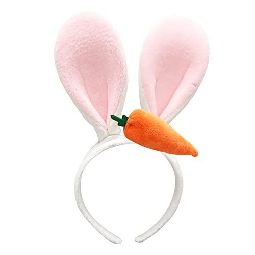 Haarreif Ostern Hasenohren Haarreif Kinder Erwachsene, Hasen Ohren Haarbänder Osterhasen Ohren Stirnband Ostereier Osterküken für Hasen Kostüm Halloween Karneval Kostüm Ostern Deko (N, One Size) von Kielsjajd