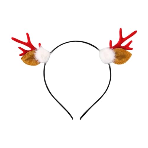 Haarreif Weihnachten Kopfschmuck Rentier Geweih stirnband Weihnachtshaarreif Rentierhaarreifen Christmas headbands Weihnachtsstirnband Weihnachten Rentier Kostüm Stirnbänder für (D, One Size) von Kielsjajd