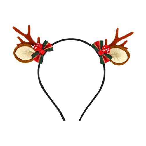 Haarreif Weihnachten Kopfschmuck Rentier Geweih stirnband Weihnachtshaarreif Rentierhaarreifen Christmas headbands Weihnachtsstirnband Weihnachten Rentier Kostüm Stirnbänder für (E, One Size) von Kielsjajd