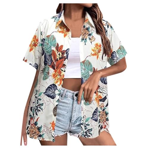 Hawaii Hemd Damen Hawaii Outfit Shirt Kurzarm Bluse Frauen Sommer Hawaiihemd Strandshirt Hawaiibluse Fronttasche Kurzarmhemd Strandhemd Floral Oberhemd Partyhemd Button Down Hawaiibluse Hawaii Hemd Damen Hawaii Outfit Shirt Kurzarm Bluse Frauen Sommer Hawaiihemd Strandshirt Hawaiibluse Fronttasche Kurzarmhemd Strandhemd Floral Oberhemd Partyhemd Button Down Hawaiibluse von Kielsjajd