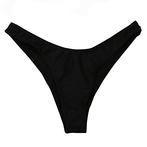 Kielsjajd Damen Bikinihose Bikinislip Panty Bikini-Hose Seitlich Hohl/Frauen Badehose Tanga String Rüschen Brazilian Sexy Bikini Slip Schnüren Höschen Unterwäsche Schwimmhose von Kielsjajd