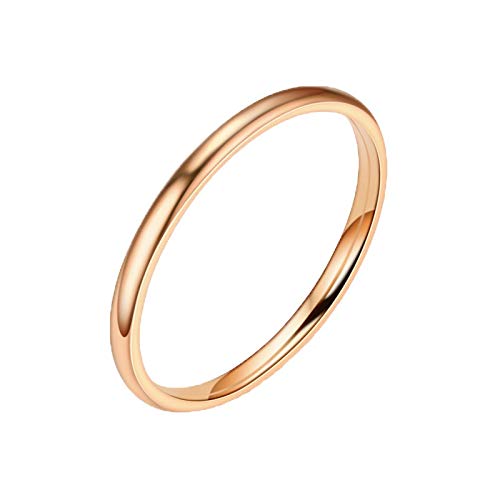 Kielsjajd Frauen-Ring-Geometrie-Ring-Silber-massive 925 weiße Schmuck-Mode-Ringe Blaue Ringe (Rose Gold, 5号) von Kielsjajd