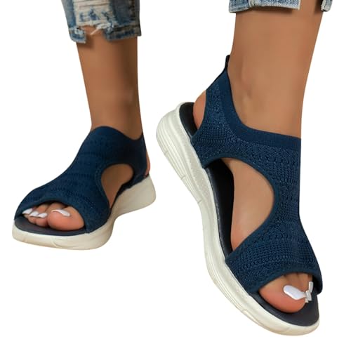 Kielsjajd Orthopädische Sandalen Damen Mesh Sommerschuhe Breite Füße Sandalen Waschbare Trekkingsandalen Slingback Slide Sport Wandersandalen mit Weiche Fussbett Casual Strick Schuhe Plateausandalen Kielsjajd Orthopädische Sandalen Damen Mesh Sommerschuhe Breite Füße Sandalen Waschbare Trekkingsandalen Slingback Slide Sport Wandersandalen mit Weiche Fussbett Casual Strick Schuhe Plateausandalen von Kielsjajd