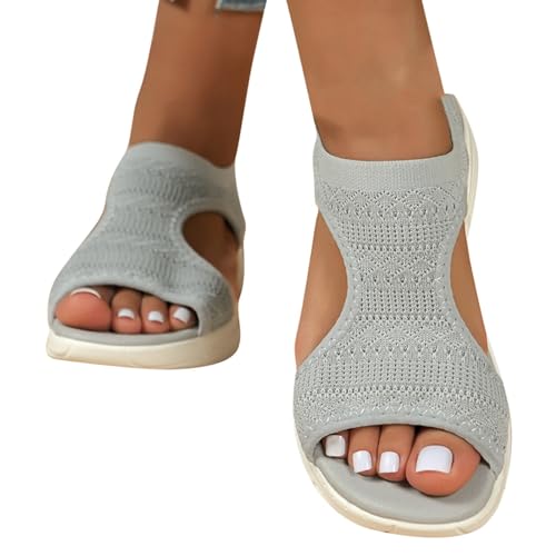 Kielsjajd Orthopädische Sandalen Damen Mesh Sommerschuhe Breite Füße Sandalen Waschbare Trekkingsandalen Slingback Slide Sport Wandersandalen mit Weiche Fussbett Casual Strick Schuhe Plateausandalen Kielsjajd Orthopädische Sandalen Damen Mesh Sommerschuhe Breite Füße Sandalen Waschbare Trekkingsandalen Slingback Slide Sport Wandersandalen mit Weiche Fussbett Casual Strick Schuhe Plateausandalen von Kielsjajd