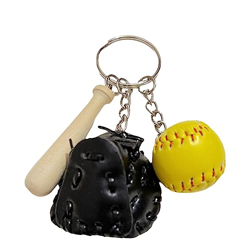 Kielsjajd Schlüsselanhänger Engel Personalisiert Baseball-Schlüsselanhänger, dreiteiliges Set, Anhänger, Geschenk, Baseball-Drei-in-einem-Modeanhänger Schlüsselanhänger Karabinerhaken (A, One Size) von Kielsjajd