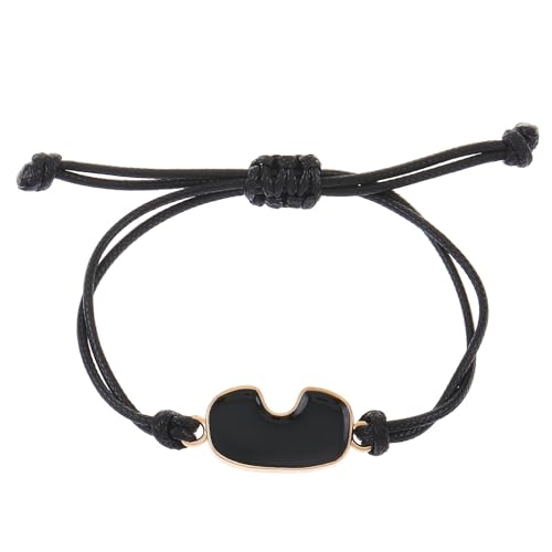 Stilvolles handgewebtes schwarz-weißes Skibrillen-Armband. Skibrillen-Armband. Handgewebtes schwarz-weißes Kontrast-Armband. Paar Seil Freundschaftsarmband Kinder Silikon (B, One Size) von Kielsjajd