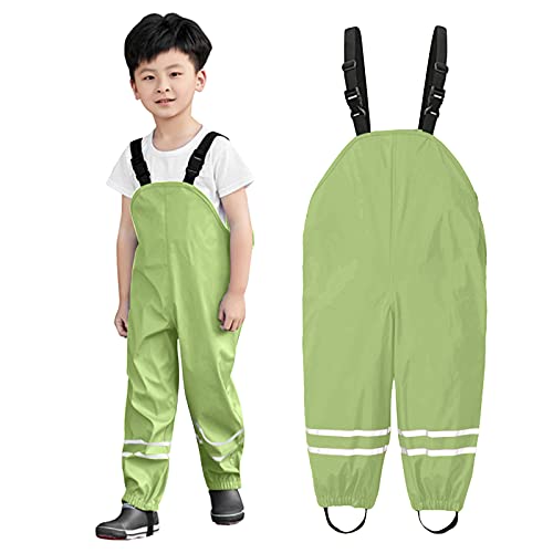 Kielsjajd Unisex Kinder Regenhose Wind- und wasserdicht Hose Atmungsaktiv Buddelhose Matschhose ungefüttert Regenbundhose Überziehhose für Mädchen Jungen, Kinder Regenhose (A-Mintgrün, 116) von Kielsjajd