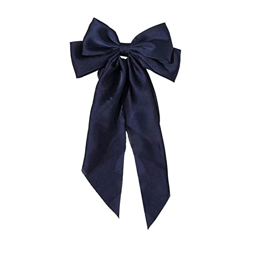 Kostüm Herren Haarspange Bowknot Haarnadel Vintage Mode Band Haarspange Satin Frauen Schleife Stirnband Sportbänder Herren (Navy, One Size) von Kielsjajd