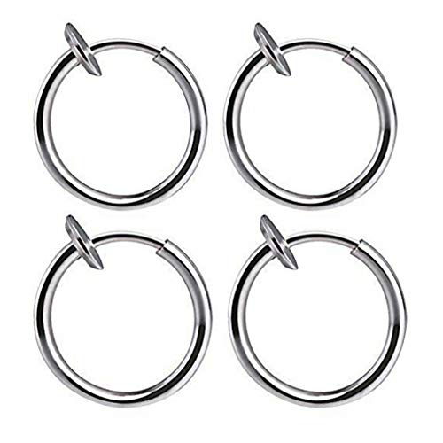 Kunststoffohrringe Für Empfindliche Ohren Piercing Retractable Hoop Damen Herren Hip-Hop Keine Notwendigkeit Klassische Ohrringe Ohrringe Ohrringe Clip Ohrringe Ohne Ohrlöcher Damen (Silver, One Size) Kunststoffohrringe Für Empfindliche Ohren Piercing Retractable Hoop Damen Herren Hip-Hop Keine Notwendigkeit Klassische Ohrringe Ohrringe Ohrringe Clip Ohrringe Ohne Ohrlöcher Damen (Silver, One Size) von Kielsjajd