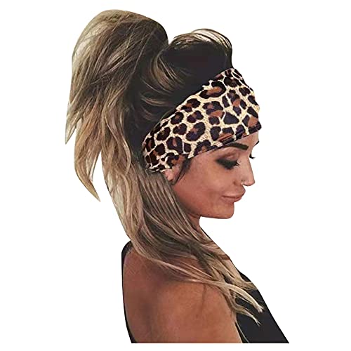 Laufstirnband Damen Run Bandana Women Wrap Headband Haarreif elastischer Haarreif Stirnband Schwarz Damen Schmuck (Brown, One Size) von Kielsjajd