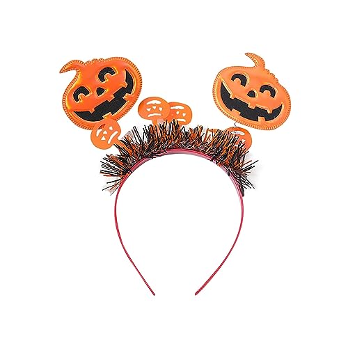 Lustige Kopfbedeckung Halloween Haarreifen Fledermaus Kürbiskopf Dekoration Festival andere seltsame Haarreifen (A, One Size) von Kielsjajd