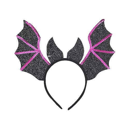 Lustige Kopfbedeckung Halloween Haarreifen Fledermaus Kürbiskopf Dekoration Festival andere seltsame Haarreifen (D, One Size) von Kielsjajd