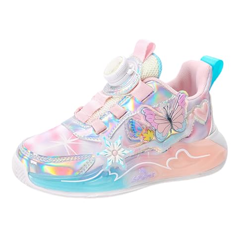 Metallic Turnschuhe Mädchen Kinder Glitzer Sportschuhe Laufschuhe Hallenschuhe Sneakers Festliche Tennisschuhe mit Schmetterling Atmungsaktive Leichte Freizeitschuhe Outdoor für Jugendliche (34) von Kielsjajd