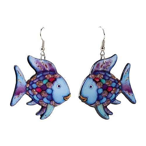 Ohrringe Karneval Mit Clip Lustige Acrylohrringe mit Halloween-Atmosphäre. Halloween-Ohrringe für Mädchen, Frauen und Männer Sommerliche Ohrringe (Blue, One Size) von Kielsjajd