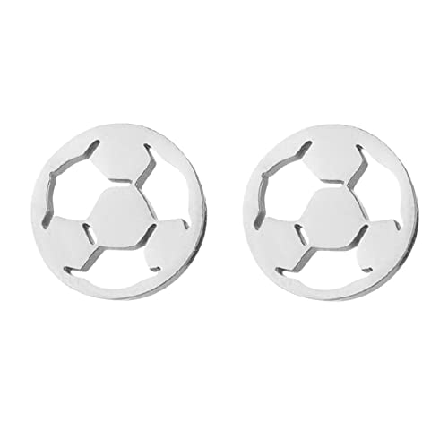 Ohrringe Mädchen Frühling Baseball-Ohrring Geschenke Mama Ohrring Geschenke Fußball Baseball Form Anhänger Ohrring für Mädchen Papa für Spieler Ideen Senioren Ohrring Rose Silber (D, One Size) von Kielsjajd