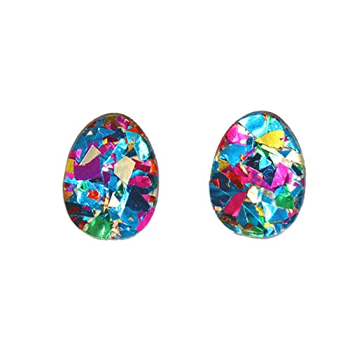 Ostern Ohrringe Acryl Bunte Osterei Ohrstecker Acryl Ei Hase Ohrring Für Frauen Mädchen Urlaub Party Schmuck Geschenke Ohrringe Kreuz Veret (B, One Size) von Kielsjajd