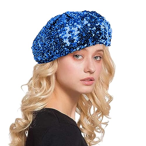 Pailletten Mütze Party Baskenmütze Silber Glitzer Faschingsmütze Disco Hut Kappe Paillettenmütze Karneval Kostüm Zubehör, Pailletten Barett Hut Glitzernd Glänzend Cap für Frauen (Blue, One Size) Pailletten Mütze Party Baskenmütze Silber Glitzer Faschingsmütze Disco Hut Kappe Paillettenmütze Karneval Kostüm Zubehör, Pailletten Barett Hut Glitzernd Glänzend Cap für Frauen (Blue, One Size) von Kielsjajd
