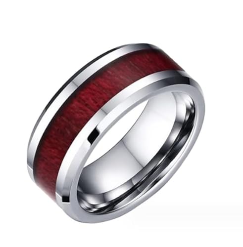Ring Herz Grain Titan-Ring Dreischichtenset Holz-Paaring-Ring Stahlring Glücks Ringer Für Kinder (H, 13) von Kielsjajd