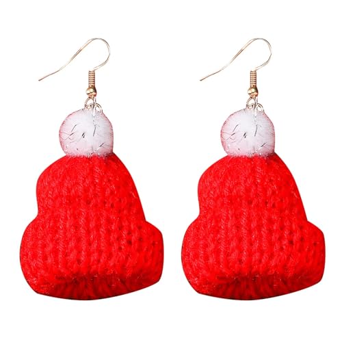 Sterling Silber Damen Ohrringe Weihnachtssimulation Kreative Ohrringe Ohrringe Niedliche Wolle Wollknäuel Strickmütze Ohrringe Ohrhaken Biene Ohrstecker (1-A, One Size) von Kielsjajd