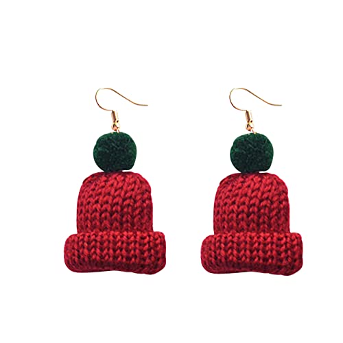 Sterling Silber Damen Ohrringe Weihnachtssimulation Kreative Ohrringe Ohrringe Niedliche Wolle Wollknäuel Strickmütze Ohrringe Ohrhaken Biene Ohrstecker (RD1, One Size) von Kielsjajd