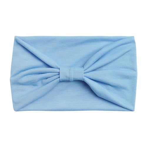 Stirnbänder für Frauen African Boho Wide Knotted Head Wraps Turbane Geschenke Für Sportler Männer Fahrrad (Light Blue, One Size) von Kielsjajd