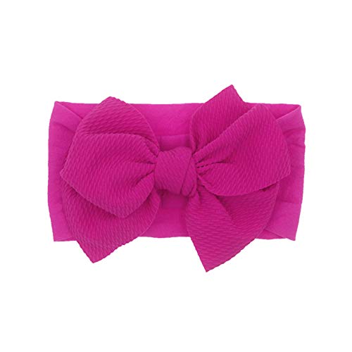 Stirnband Neon Laufen Headband 1PC Kopfbekleidung Infant Baby Girls Haarband Bowknot Baby Stretch Zubehör für Kleinkinder Tennisrucksack Kinder Head (Hot Pink, One Size) von Kielsjajd