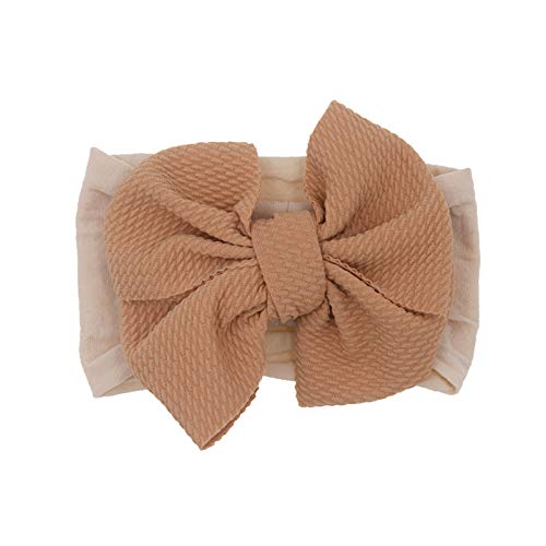 Stirnband Neon Laufen Headband 1PC Kopfbekleidung Infant Baby Girls Haarband Bowknot Baby Stretch Zubehör für Kleinkinder Tennisrucksack Kinder Head (Khaki, One Size) von Kielsjajd