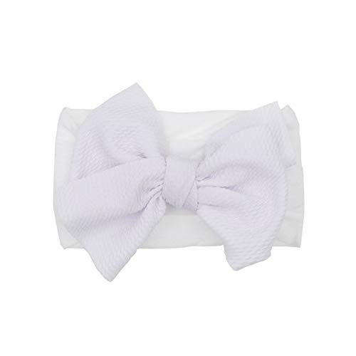 Stirnband Neon Laufen Headband 1PC Kopfbekleidung Infant Baby Girls Haarband Bowknot Baby Stretch Zubehör für Kleinkinder Tennisrucksack Kinder Head (White, One Size) von Kielsjajd